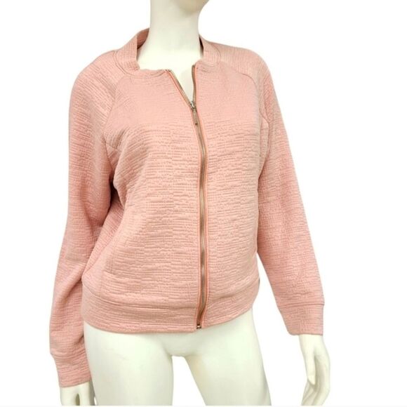 H By Halston Textured Zip Jacket size 12 - Picture 2 of 6